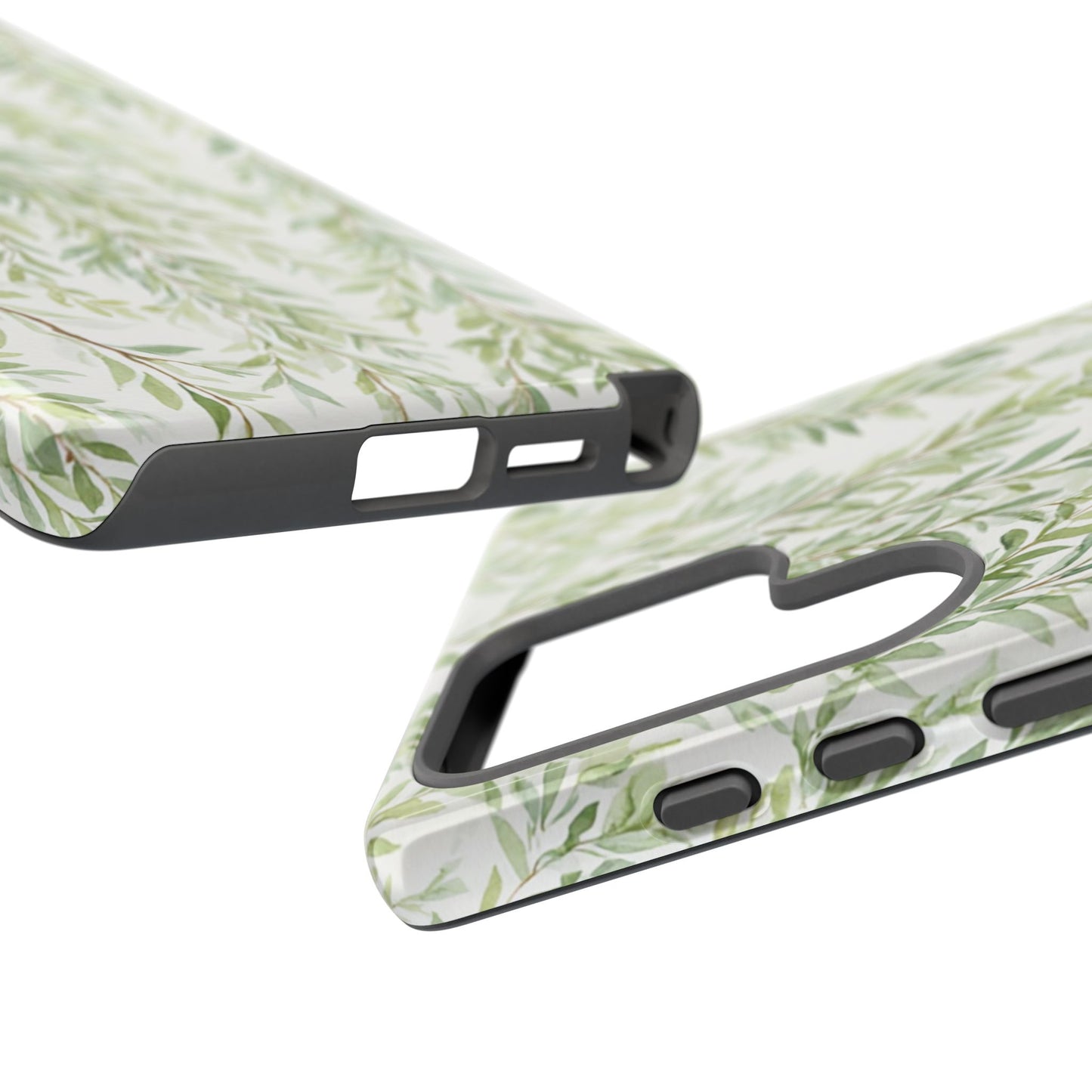 Willow Branch Phone Case — Green Botanical Tough Case