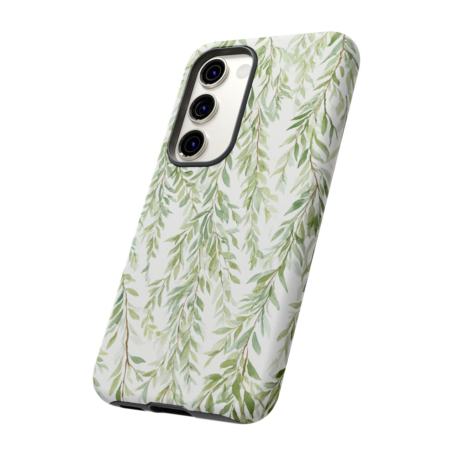 Willow Branch Phone Case — Green Botanical Tough Case