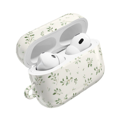 Floral Vine AirPod Case — Minimal Green Leaf Protective Cover