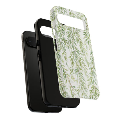 Willow Branch Phone Case — Green Botanical Tough Case