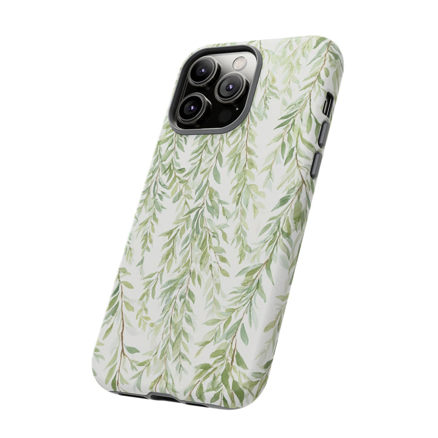 Willow Branch Phone Case — Green Botanical Tough Case
