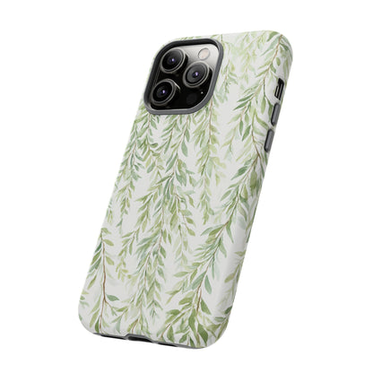 Willow Branch Phone Case — Green Botanical Tough Case