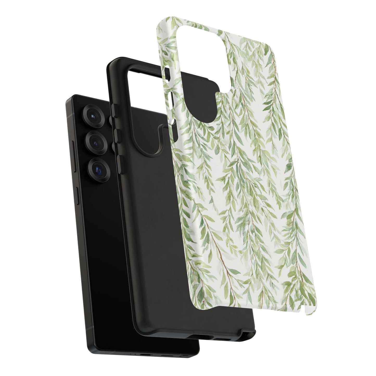 Willow Branch Phone Case — Green Botanical Tough Case