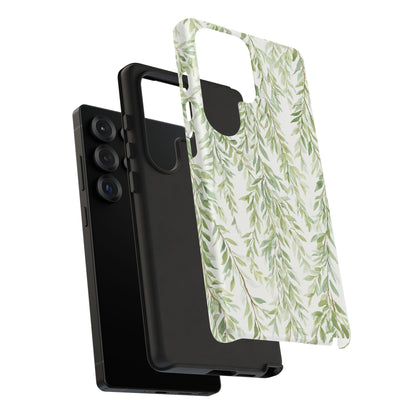 Willow Branch Phone Case — Green Botanical Tough Case