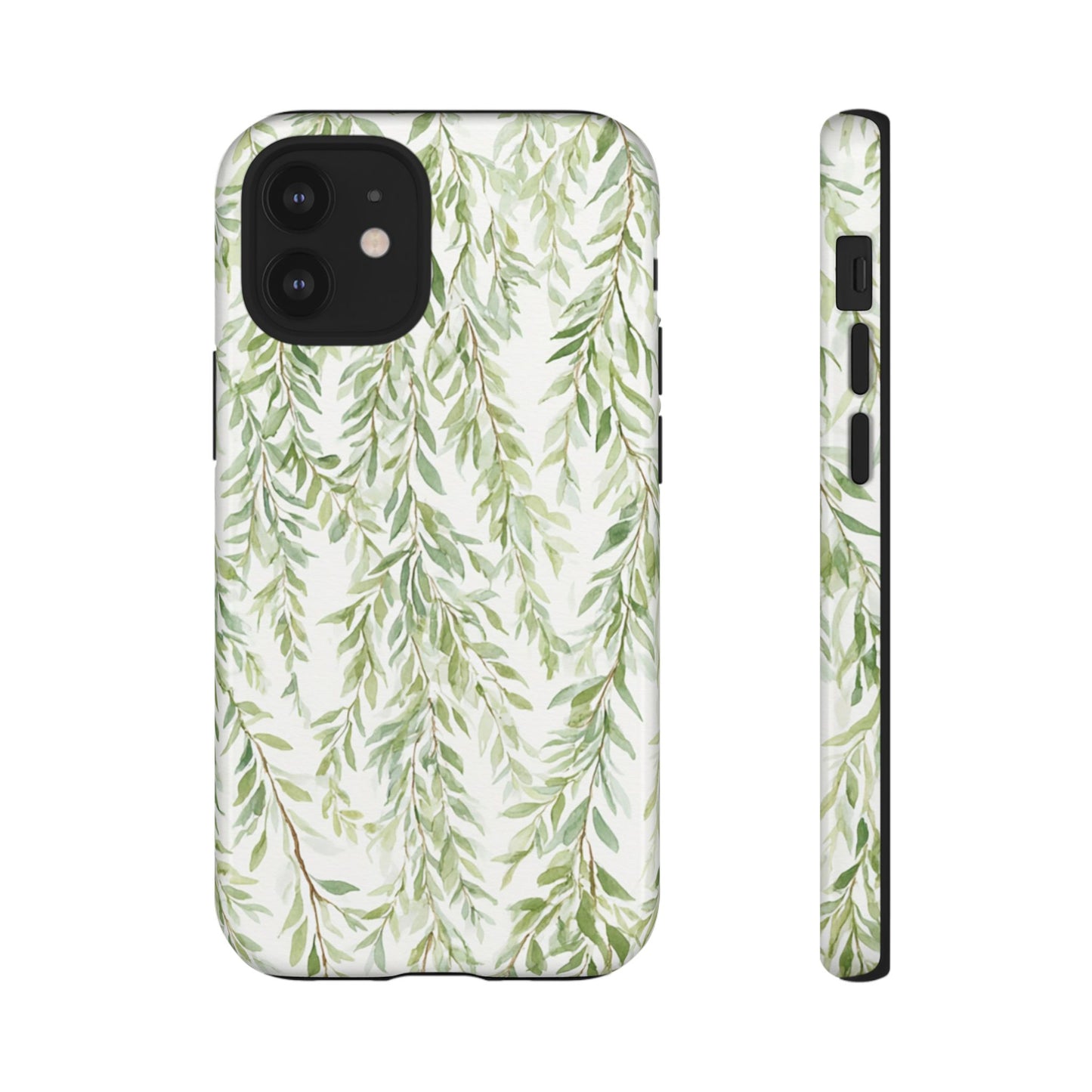 Willow Branch Phone Case — Green Botanical Tough Case