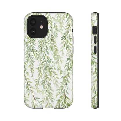 Willow Branch Phone Case — Green Botanical Tough Case