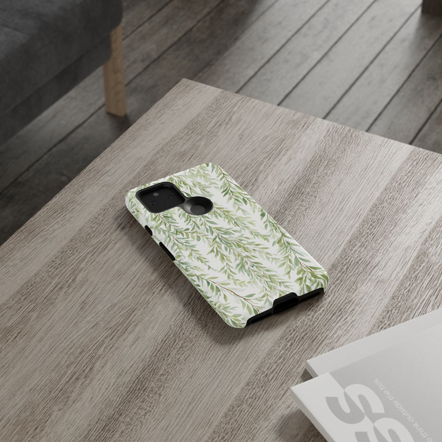 Willow Branch Phone Case — Green Botanical Tough Case