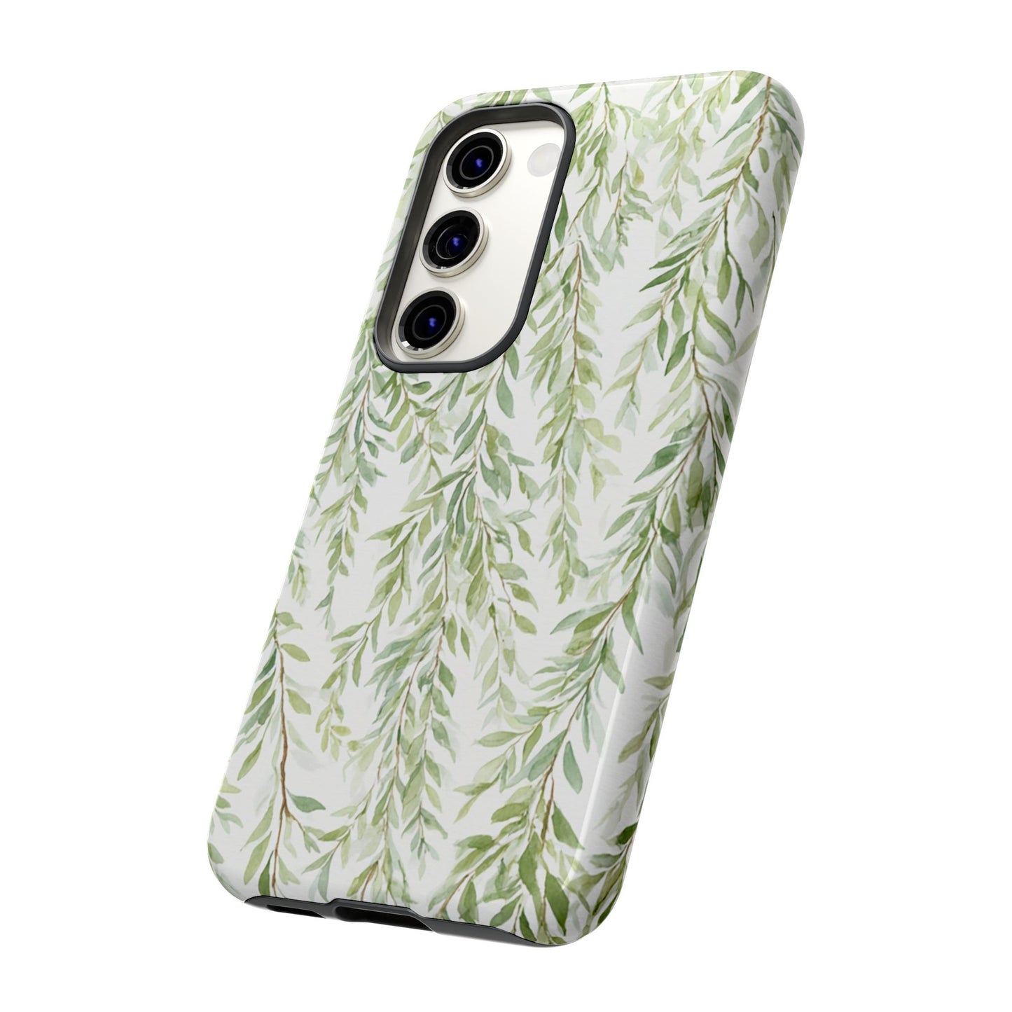 Willow Branch Phone Case — Green Botanical Tough Case