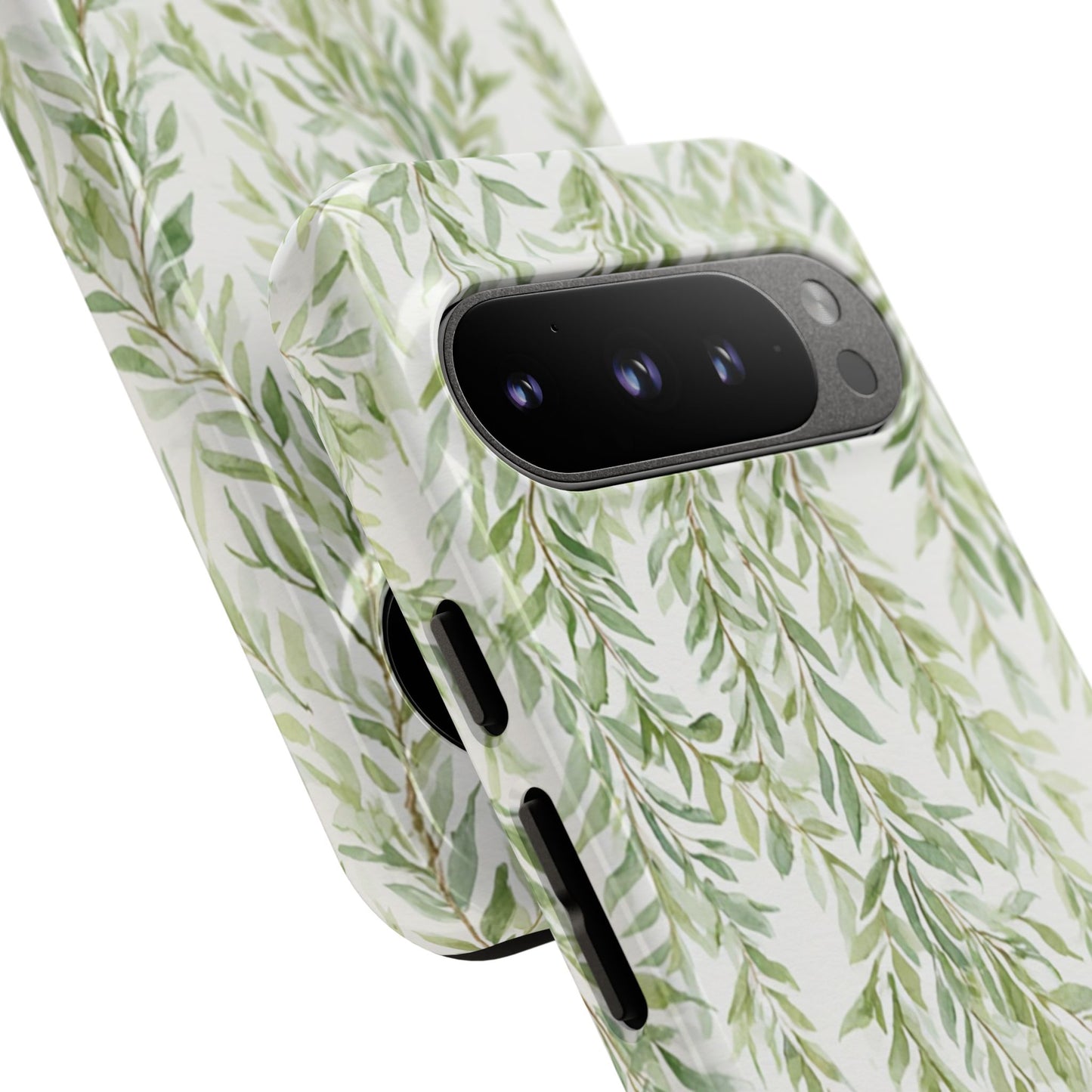 Willow Branch Phone Case — Green Botanical Tough Case