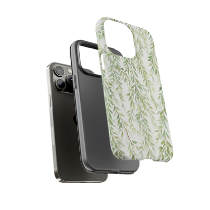 Willow Branch Phone Case — Green Botanical Tough Case
