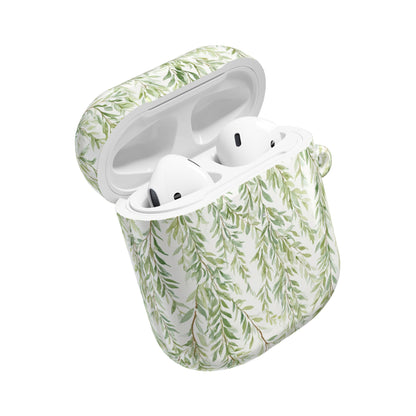 Willow Vine AirPod Case - Botanical Green Leaf Protective Cover