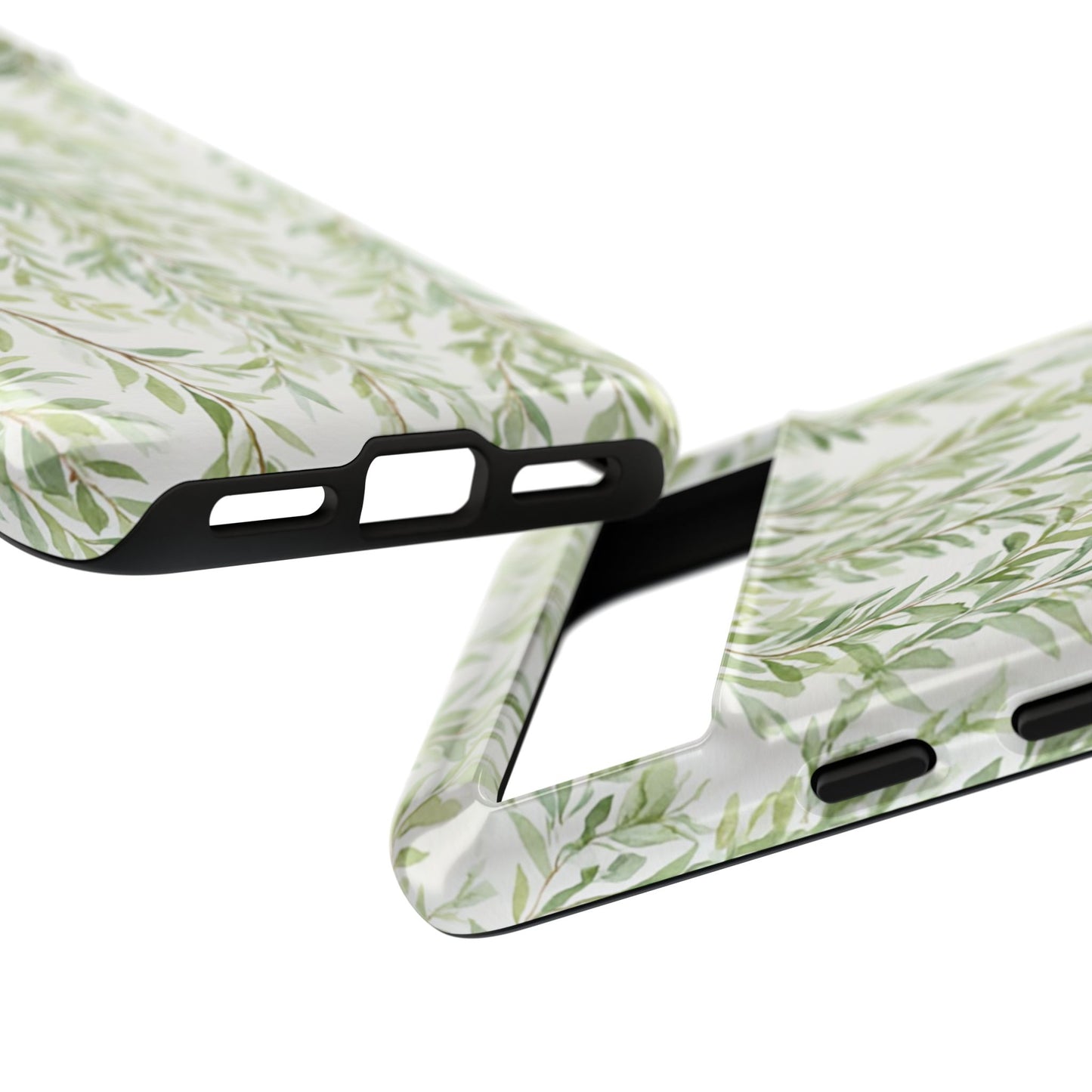Willow Branch Phone Case — Green Botanical Tough Case