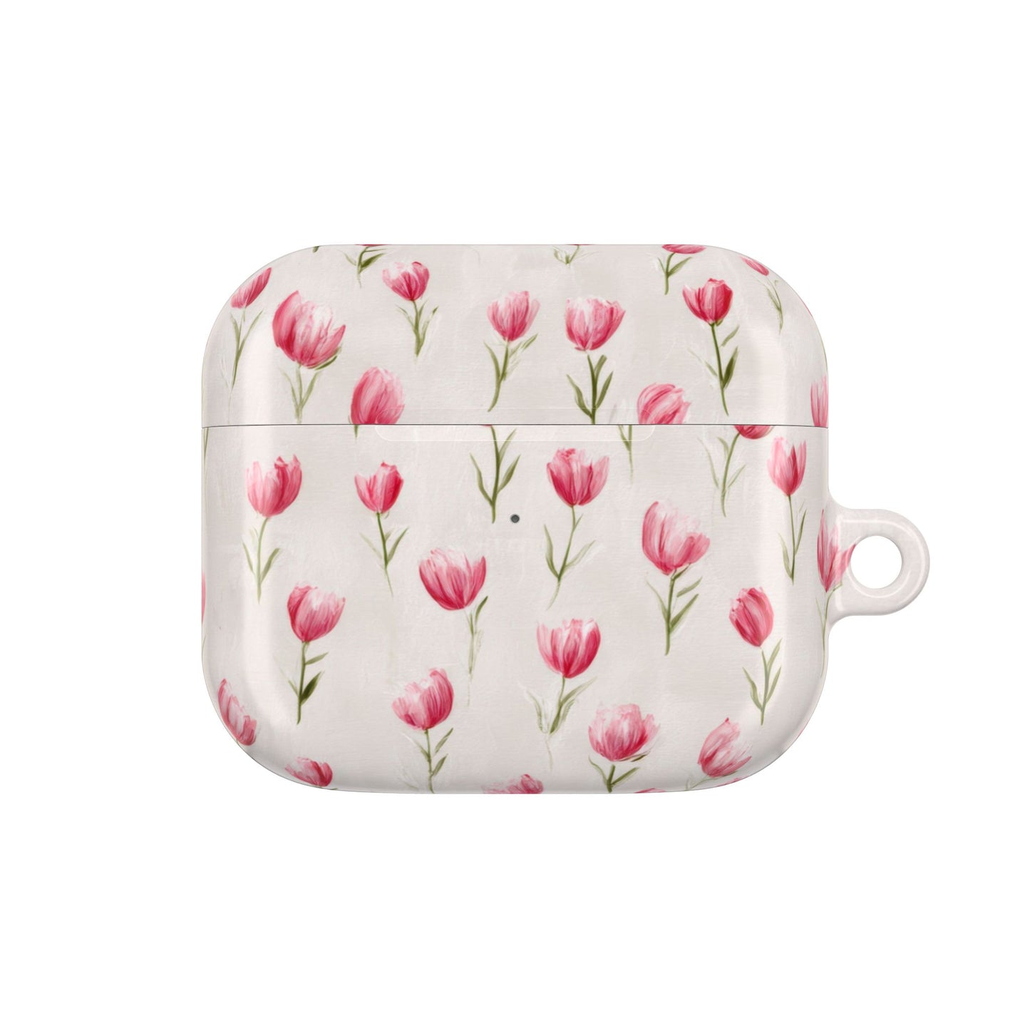 AirPod Case — Pink Watercolor Tulip Floral Protective Cover