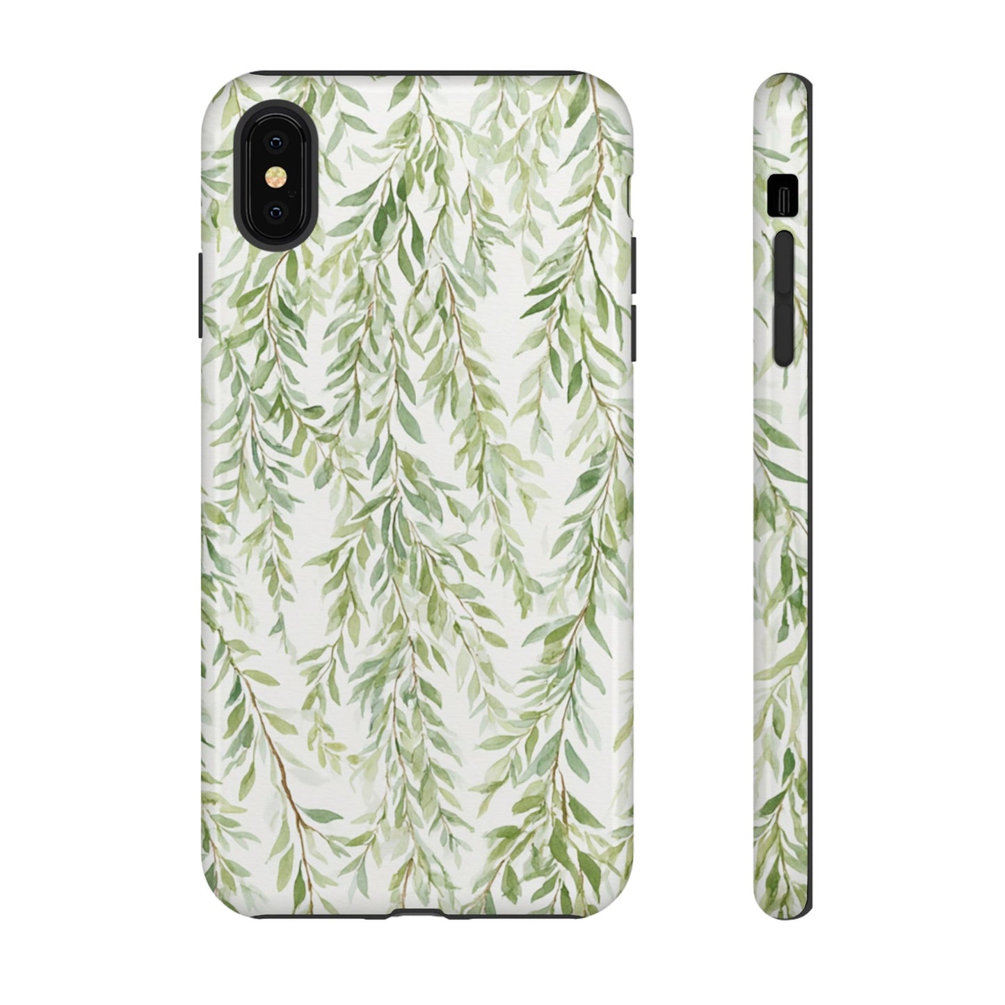 Willow Branch Phone Case — Green Botanical Tough Case