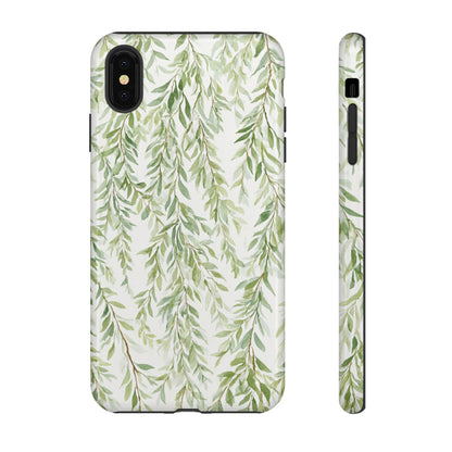 Willow Branch Phone Case — Green Botanical Tough Case