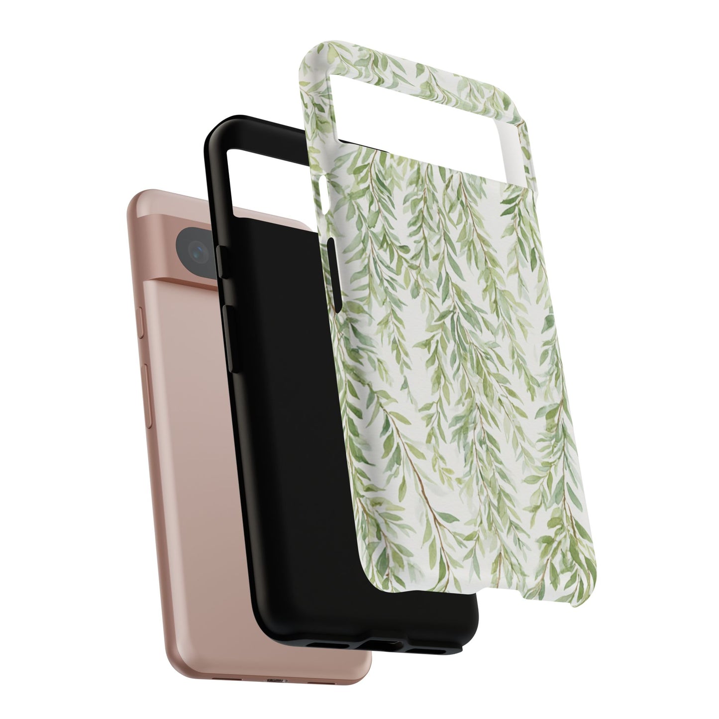 Willow Branch Phone Case — Green Botanical Tough Case