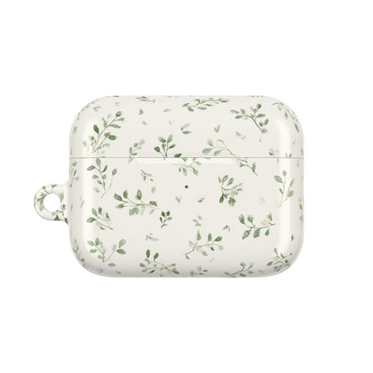Floral Vine AirPod Case — Minimal Green Leaf Protective Cover