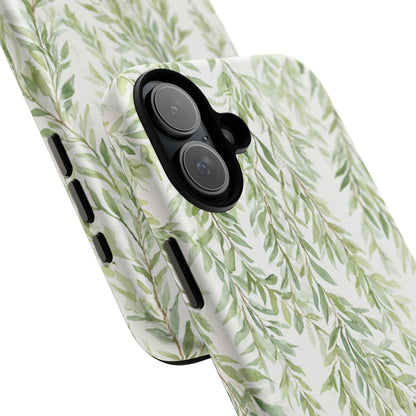 Willow Branch Phone Case — Green Botanical Tough Case