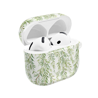 Willow Vine AirPod Case - Botanical Green Leaf Protective Cover